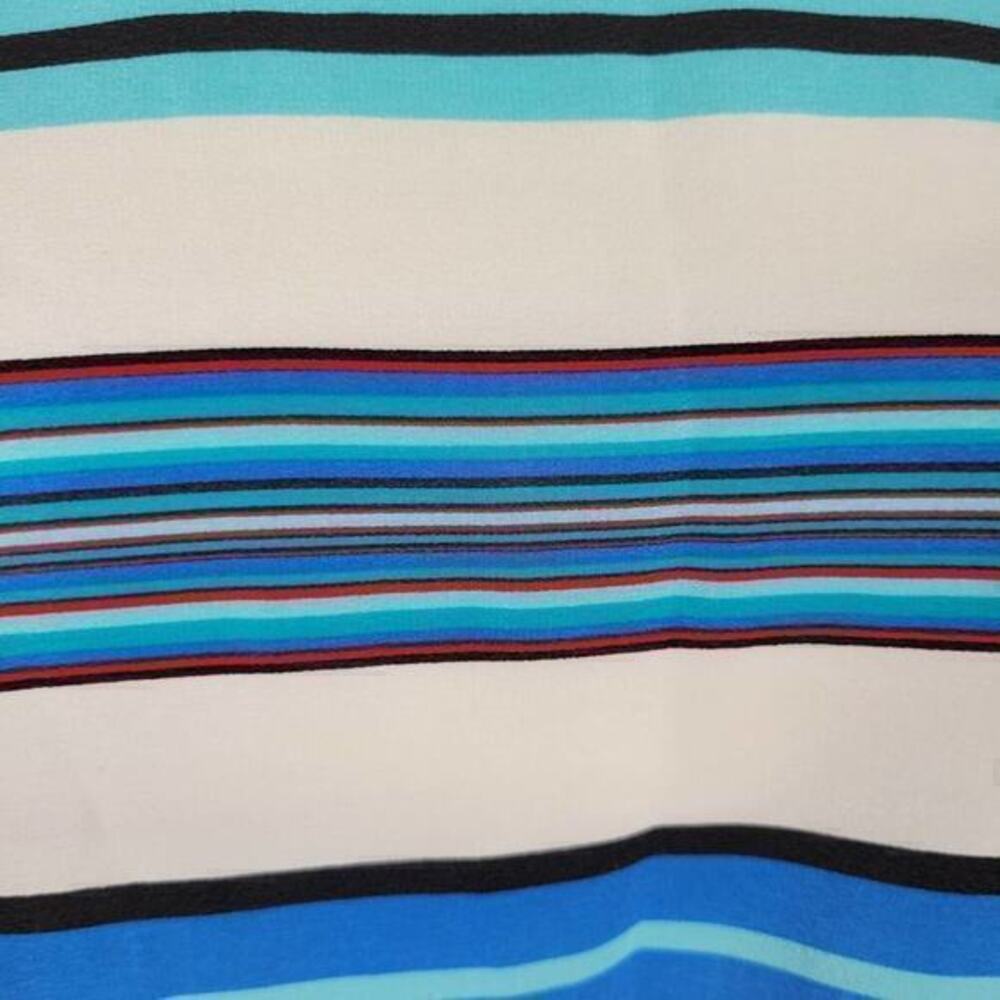 Equipment Femme Reagan Bright‎ Blue Multi Top Silk Size Medium - Picture 4 of 6